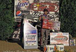 7/8/18 – Badger & POWRI Midgets – Feature – Angell Park Speedway, Sun Prairie, WI – Tanner Carrick