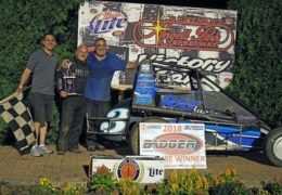 8/12/18 – Badger Midgets – Feature 2 – Angell Park Speedway, Sun Prairie, WI – Davey Ray