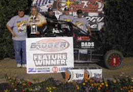 7/21/19 – Badger Midgets – A-main – Angell Park Speedway, Sun Prairie, WI – Kevin Olson